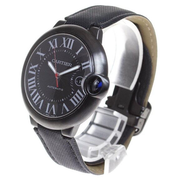 CARTIER Baron Blue 1.7 "" WSBB0015 Date black Dial Automatic Men's Watch - Picture 2 of 11